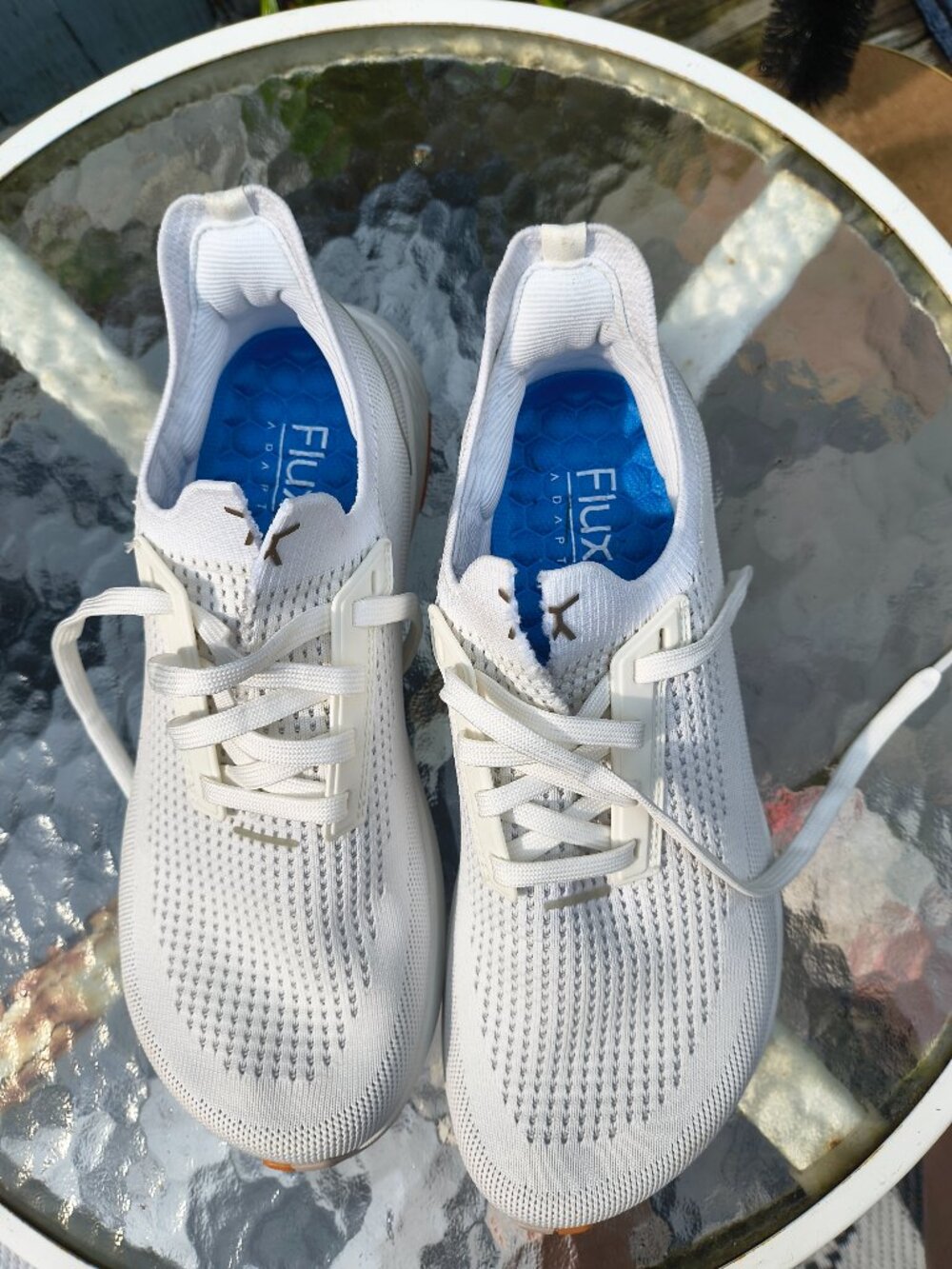 Flux Adapt White Knit Training Shoes Sneakers Women's 9 Men's 7.5.